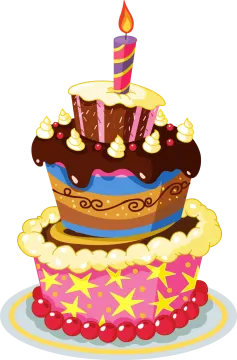 a birthday cake with a candle on top