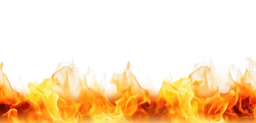 fire flames on white background