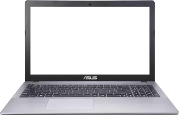 a laptop with a white screen and keyboard