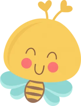 a bee with a blue and yellow bee on its back