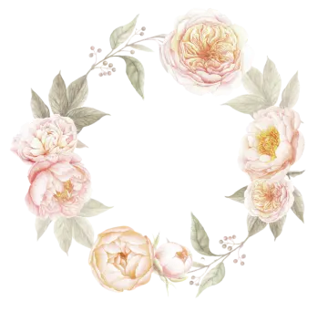 watercolor floral wreath clipart