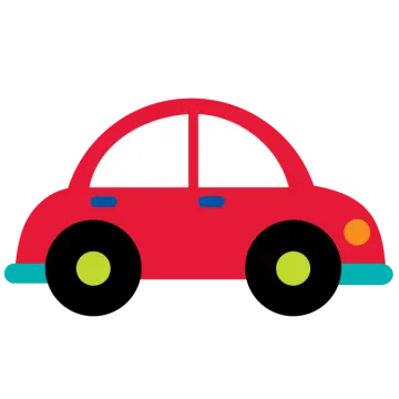 a red car on a white background