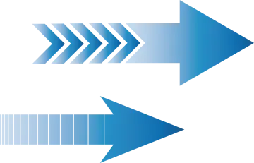 two arrows pointing in opposite directions