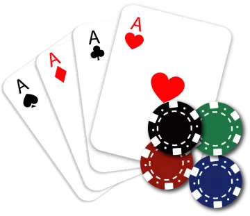 a pile of poker chips and playing cards