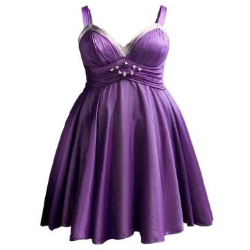 a purple dress on a white background