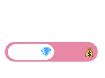 a pink button with a diamond on it