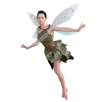 a young girl dressed in a fairy costume