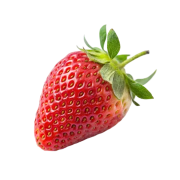 a strawberry on a white background