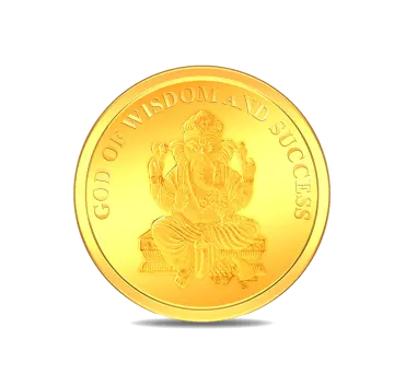 a gold coin on a white background