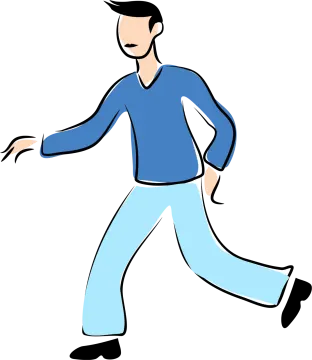 a man running clipart