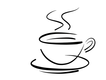 a cup of coffee on a white background