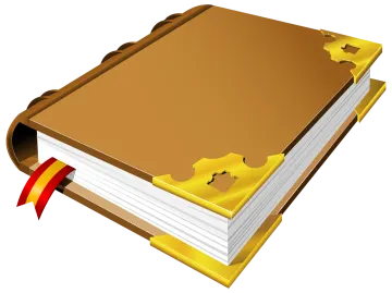 an open book with a red ribbon around it