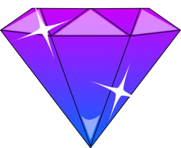 a purple diamond on a white background