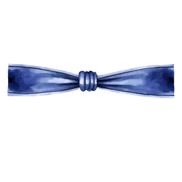 a blue bow tie on a white background