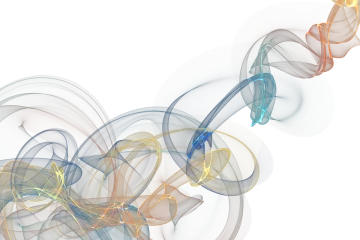 a white background with many colored swirls