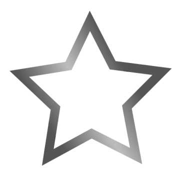 a silver star on a white background