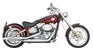 a red motorcycle on a white background