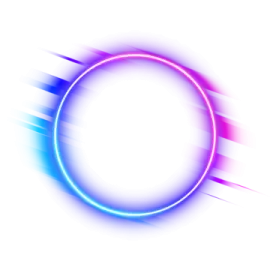 a circle with colorful lights on it