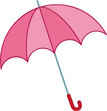 a pink umbrella on a white background