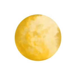 a yellow moon on a white background