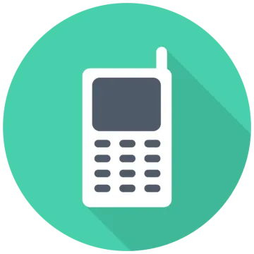 a flat icon of a cell phone
