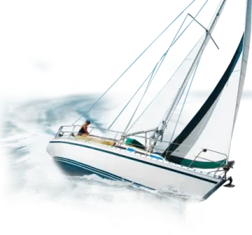 the sail is white