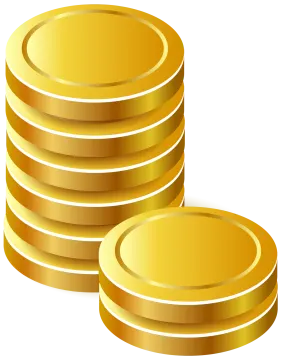 a stack of gold coins