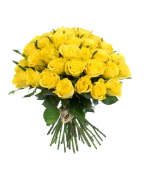 a bouquet of yellow roses