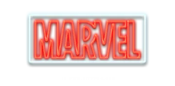 the word marvel on a white background