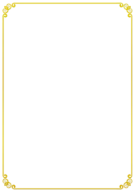 a gold frame with a white background