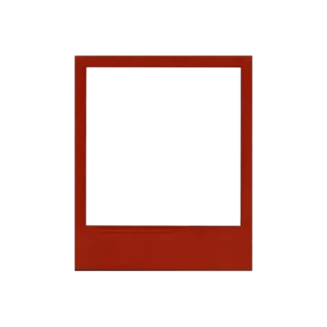 a red picture frame on a white background