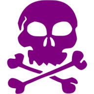 a skull and crossbones on a white background