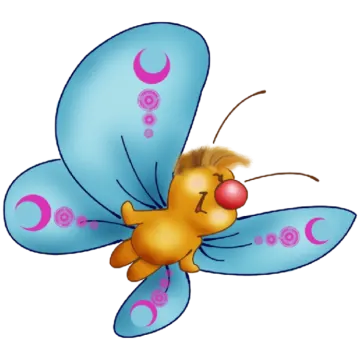 a blue butterfly with pink and yellow wings