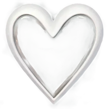 a heart shaped cookie cutter on a white background