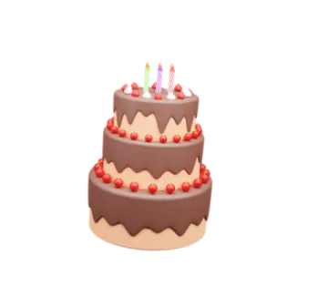a cake with candles on top of it