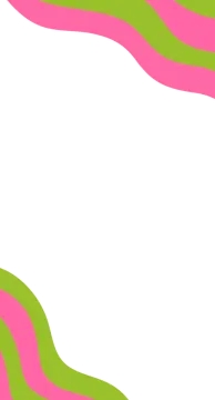 a pink and green wavy pattern on a white background