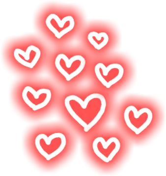 a bunch of hearts on a white background
