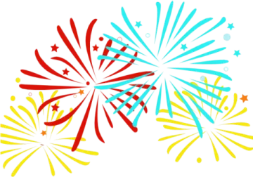 colorful fireworks clipart png