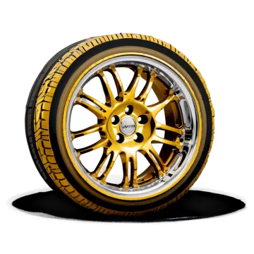 an image of a yellow tire on a white background