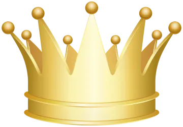 a gold crown on a white background