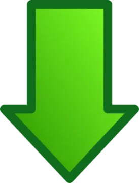 a green arrow pointing up