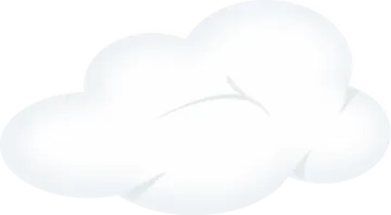 three white clouds on a white background