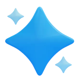 a blue star with white stars on it