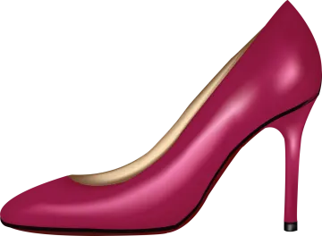 a pair of red high heel shoes