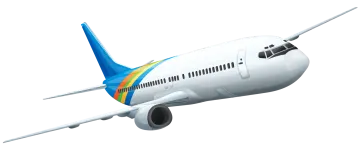 an airplane with the colors of the ethiopian flag