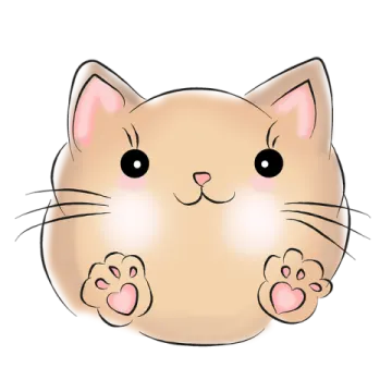 a cartoon cat with its eyes closed
