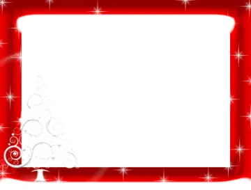a red and white christmas frame with stars