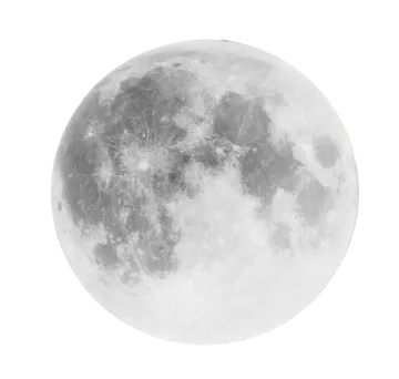 a full moon on a white background