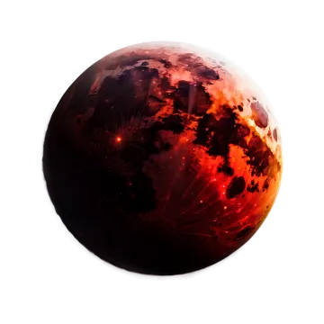 an image of a red planet on a white background