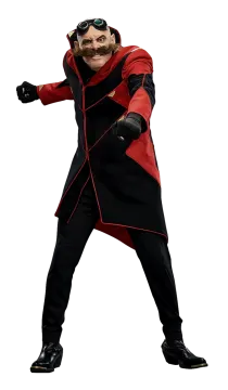 a man in a red and black costume